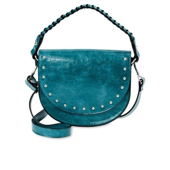 No Boundaries Women's Peggy Saddlebag Teal Purse‎ Crossbody Bag Handbag Shoulder - Picture 1 of 12